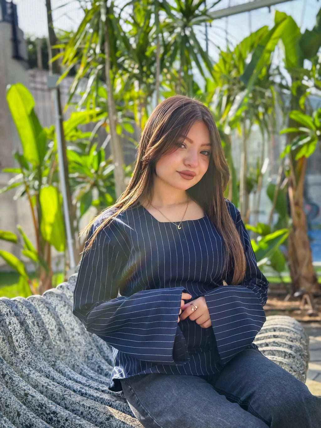 Blair Pinstripe Bluse