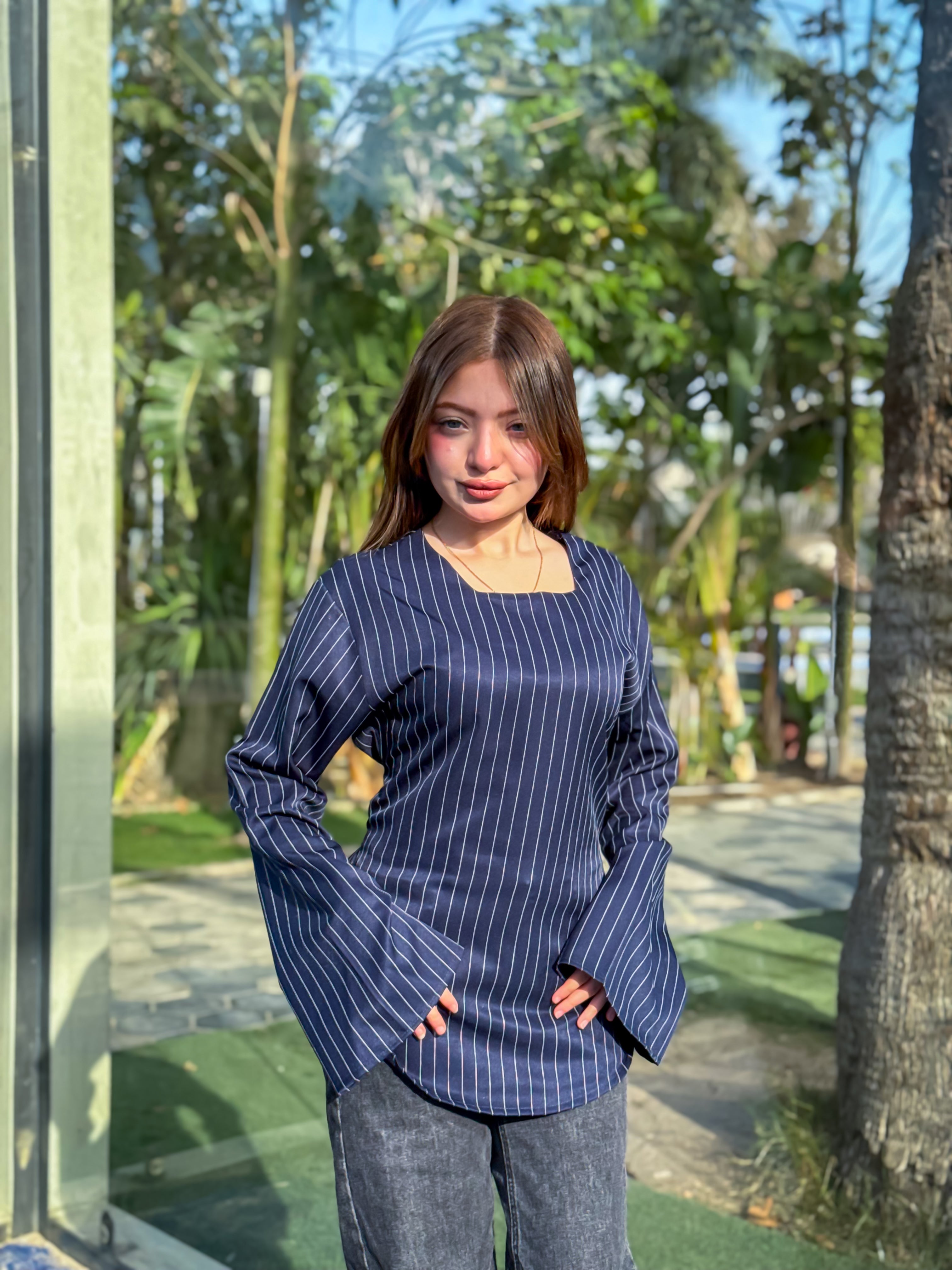 Blair Pinstripe Bluse