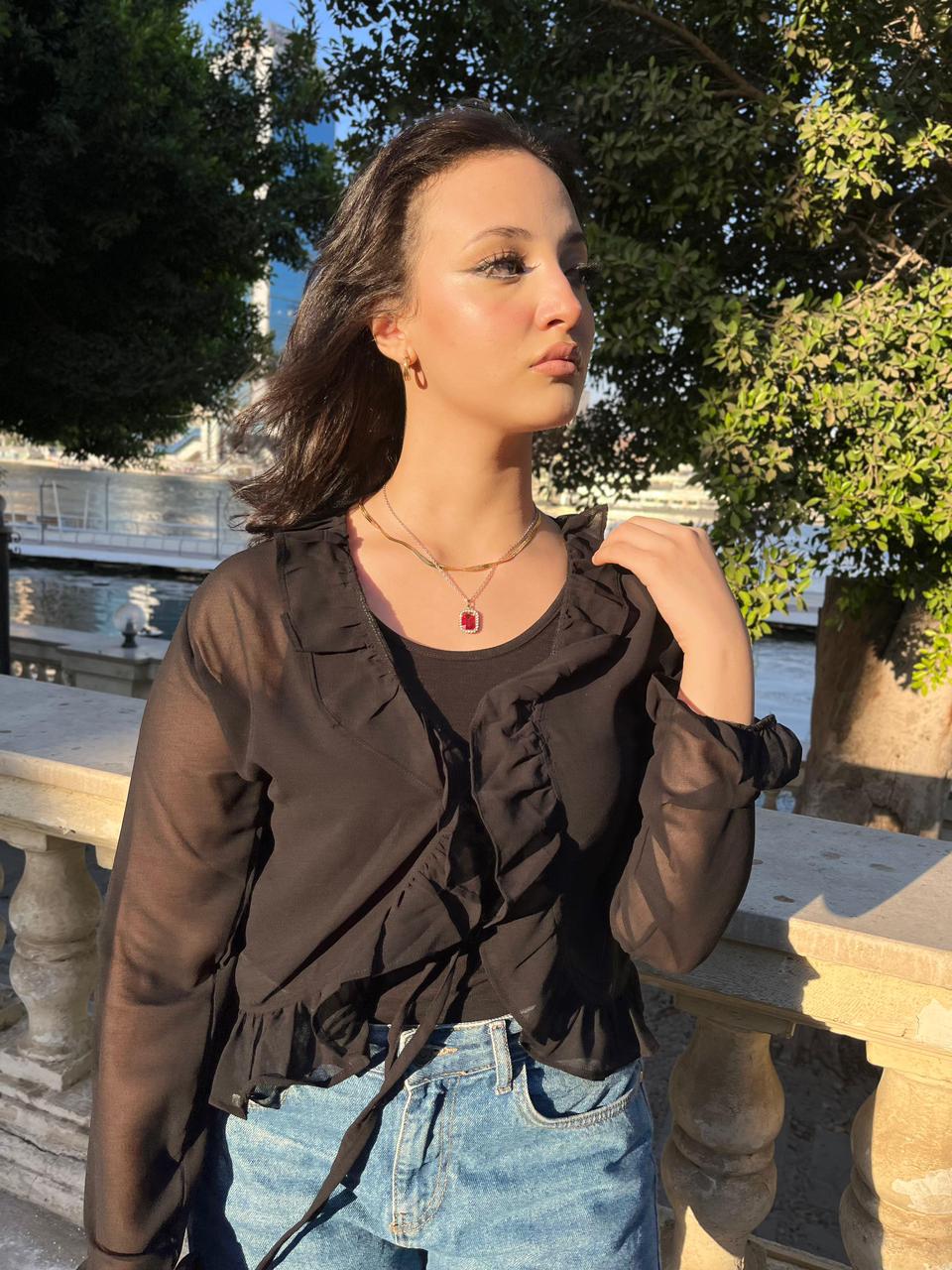 Ruby Ruffle Chiffon Blouse ❤️✨